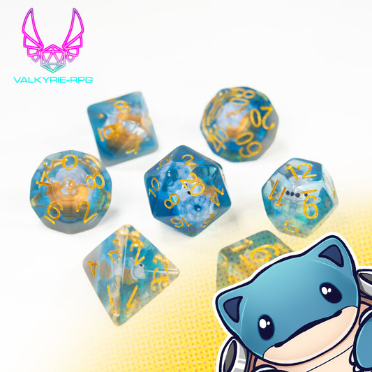 Subfari Archive - Aqua Cannon | Novelty Inclusion Polyhedral Dice Set