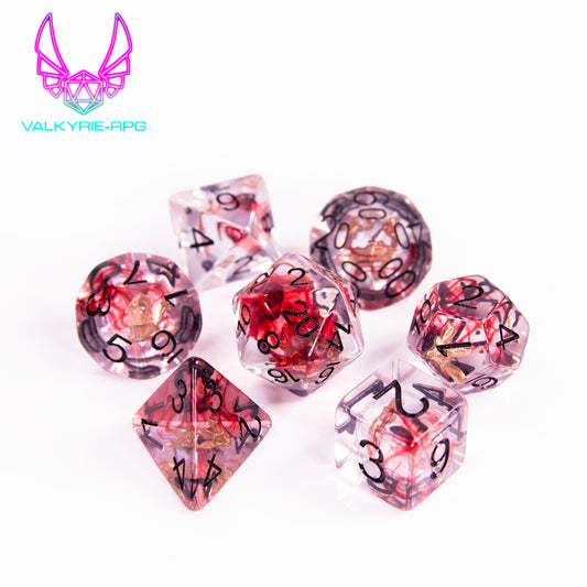 Assassinate | Novelty Inclusion Polyhedral Dice Set