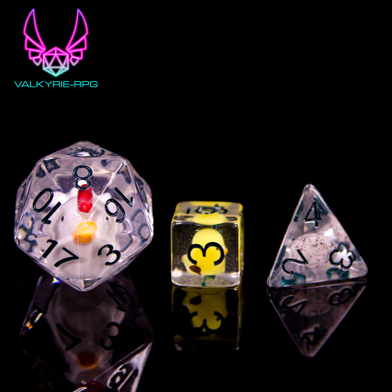 Chikifami | Novelty Inclusion Polyhedral Dice Set
