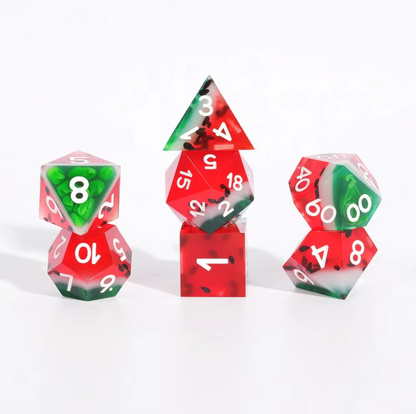 Watermelon 🍉 | Sharp Novelty Polyhedral Dice Set