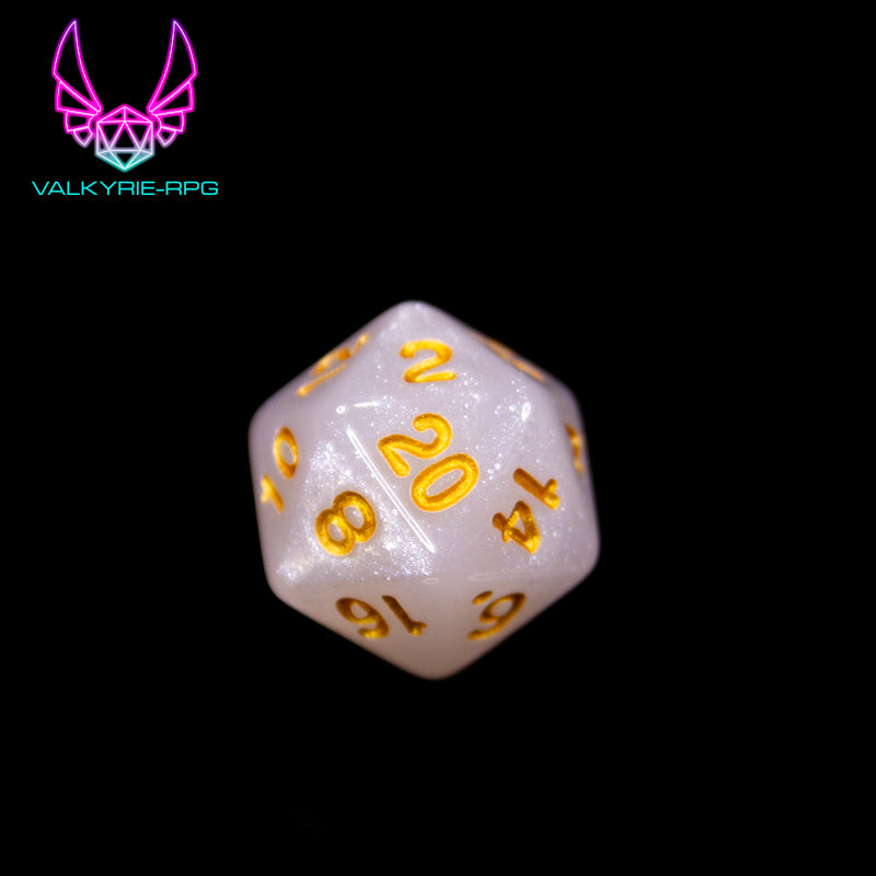 Astral Pearl | Glitter Polyhedral Dice Set