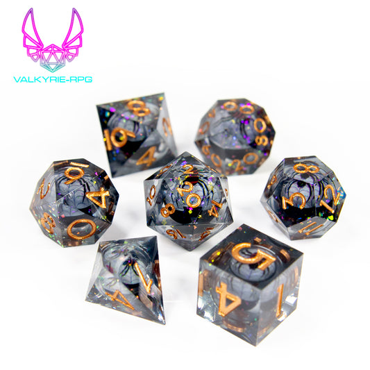 Spooky Spiders🕷️ | Sharp Novelty Liquid Core Polyhedral Dice Set