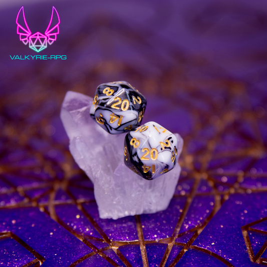 Earrings - Zebra Marble Mini Dice Studs