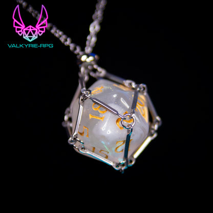 Snowdrift D20 Necklace