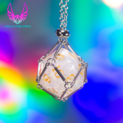 Snowdrift D20 Necklace